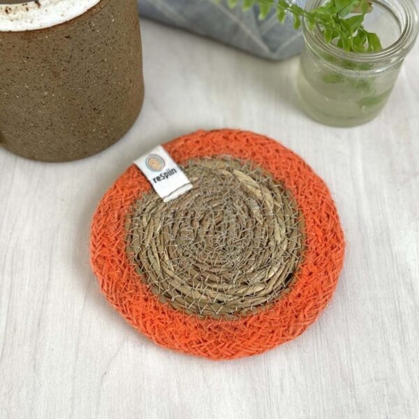 orange jute coaster respiin Wildwood Cornwall Bude