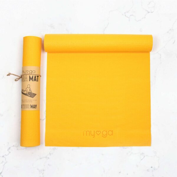 Entry level mustard yellow yoga mat Wildwood Cornwall