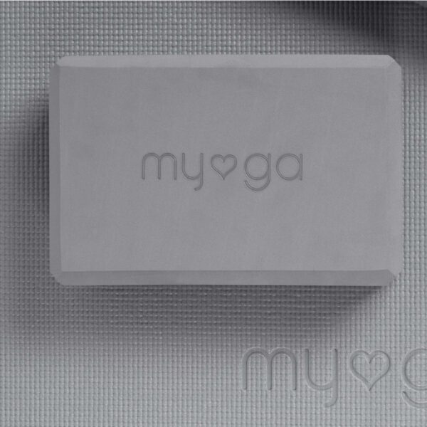 Grey yoga block beginners kits Wildwood Cornwall Myga