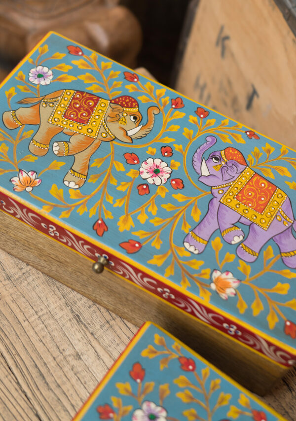 Fair trade Indian elephant jewellery box Wildwood cornwall