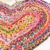 Heart shaped recycled cotton fair trade rug Wildwood Cornwall
