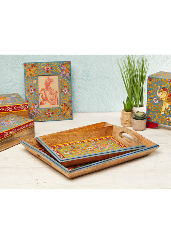 Indian elephant fair trade trays Wildwood