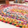 Recycled fair trade heart rug Wildwood Cornwall