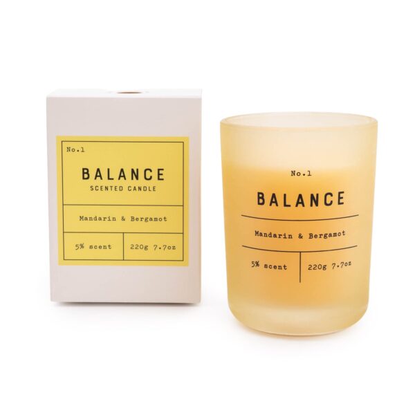 balance candle mandarin and bergamot Wildwood Cornwall