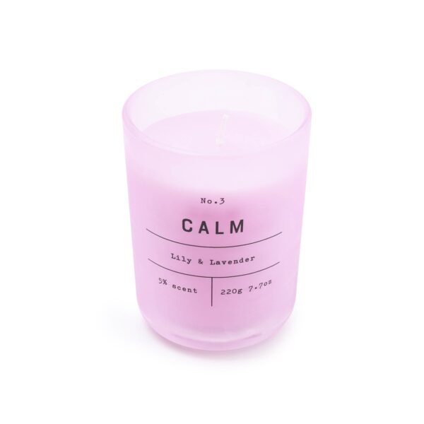 lily and lavender calm candle Wildwood Cornwall Bude