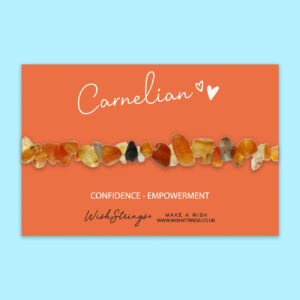 Carnelian stone chip bracelet Wildwood cornwall