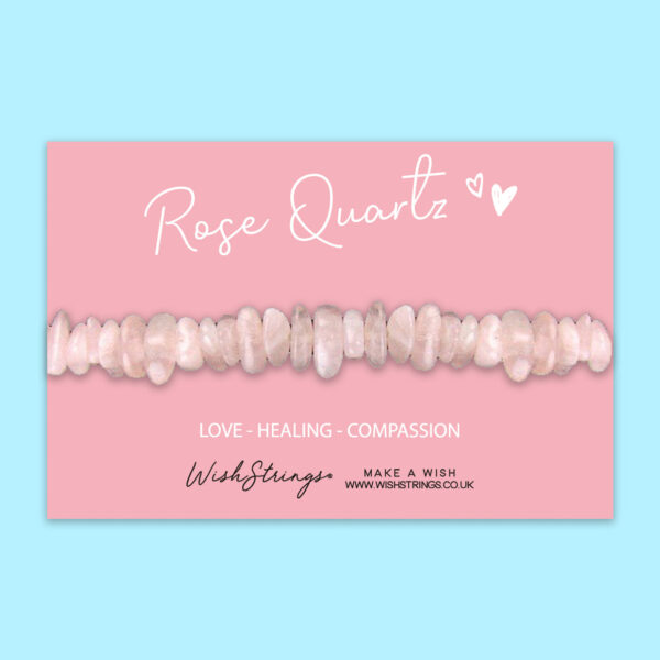 Rose quartz chip bracelet Wildwood Cornwall