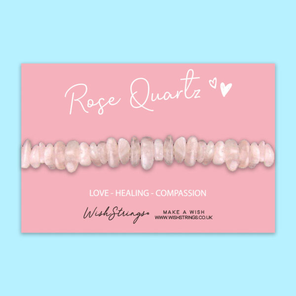 Rose quartz chip bracelet Wildwood Cornwall