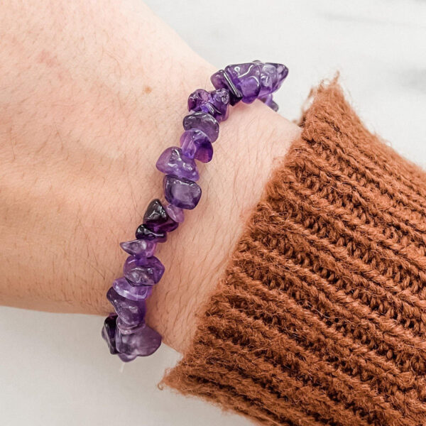 amethyst stone chip bracelet Wildwood Cornwall wishstrings