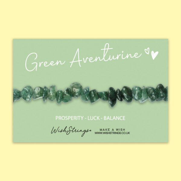 green aventurine chip bracelet Wildwood Cornwall