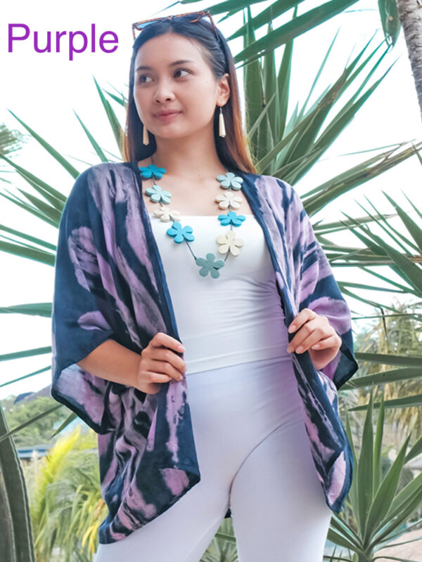 Purple tie dye kimono Wildwood Cornwall