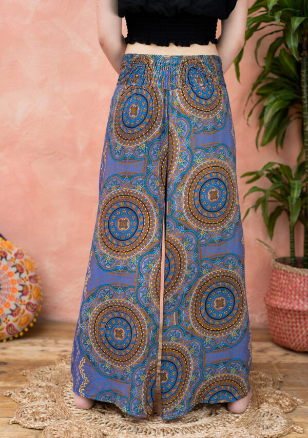 blue mandala wide leg trousers Wildwood cornwall