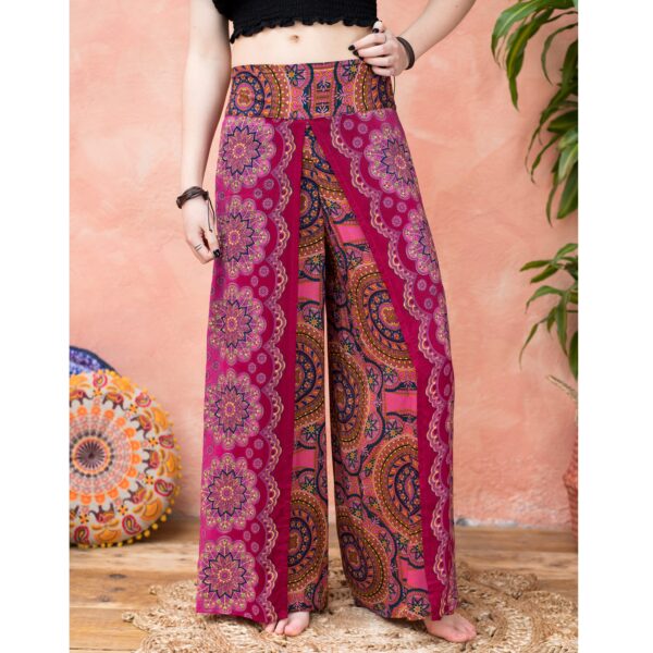 pink mandala wide leg trousers Wildwood cornwall