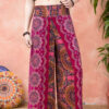 pink mandala wide leg trousers Wildwood cornwall bude
