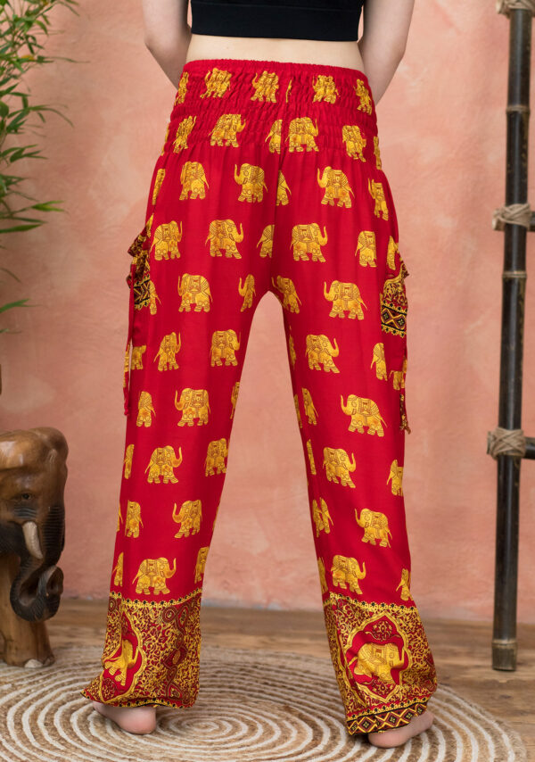 red indian elephant trousers fair trade