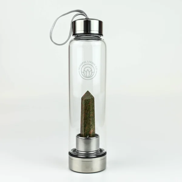 Epidote water bottle crystal wand Wildwood Cornwall