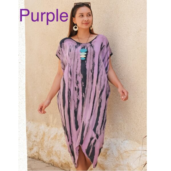label purple tie dye kaftan wildwood cornwall