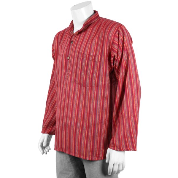red stripe grandad shirt Wildwood Cornwall