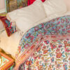 Block printed reversible fair trade quilt