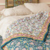 Rich floral block print reversible quilt - Image 6