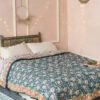 teal dark blue pink floral quilt Wildwood Cornwall
