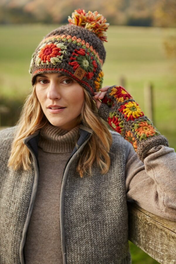 Pachamama woodstock wool bobble hat Wildwood Cornwall