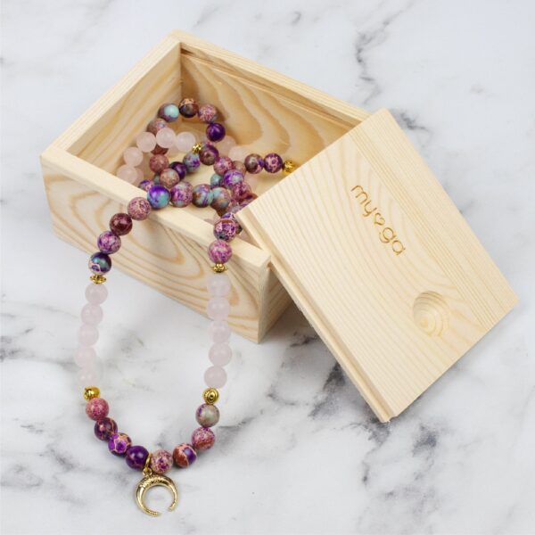 Balance bead crystal mala necklace Wildwood Cornwall Myga