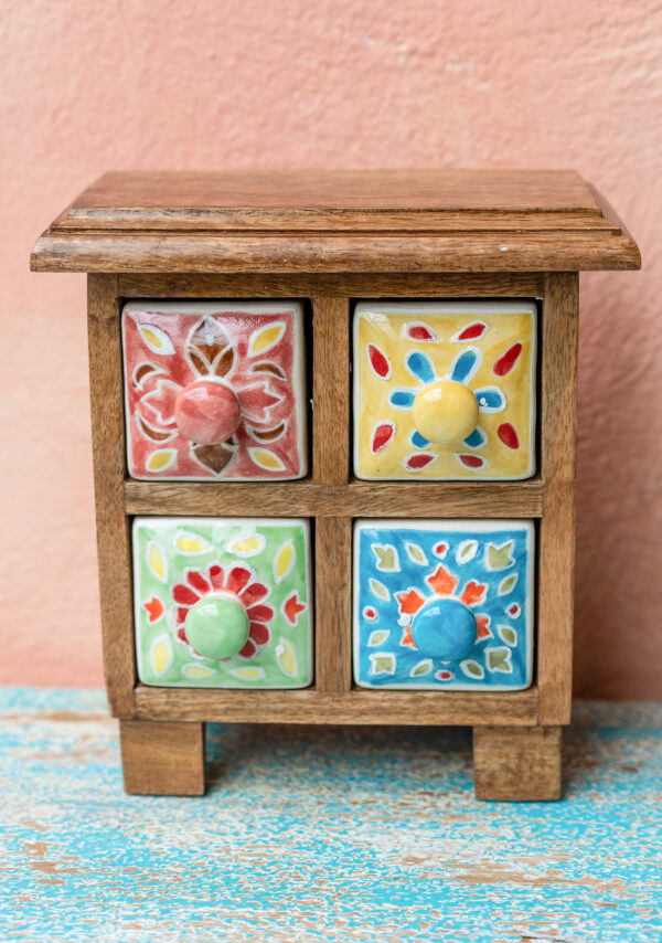mini ceramic chest of drawers Wildwood Cornwall