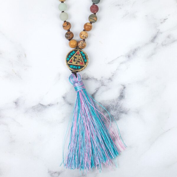 Connection Mala beads purple tassel Wildwood cornwall