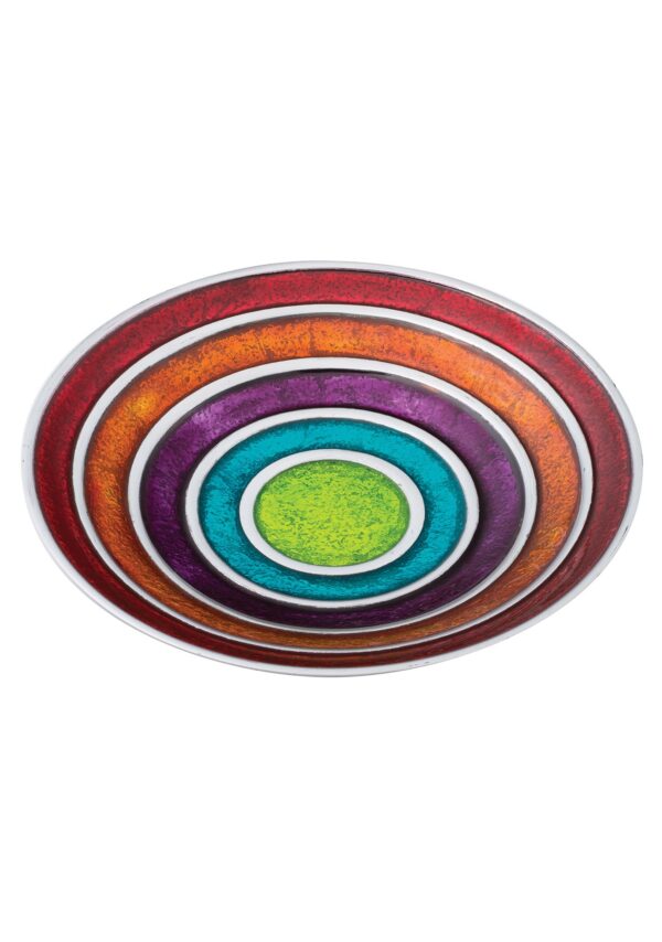 multicoloured fair trade alumimium bowl recycled sustainable Wildwood Cornwall