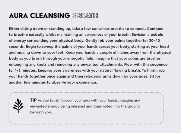 Aura cleansing breath breathwork practice cards Wildwood Cornwall