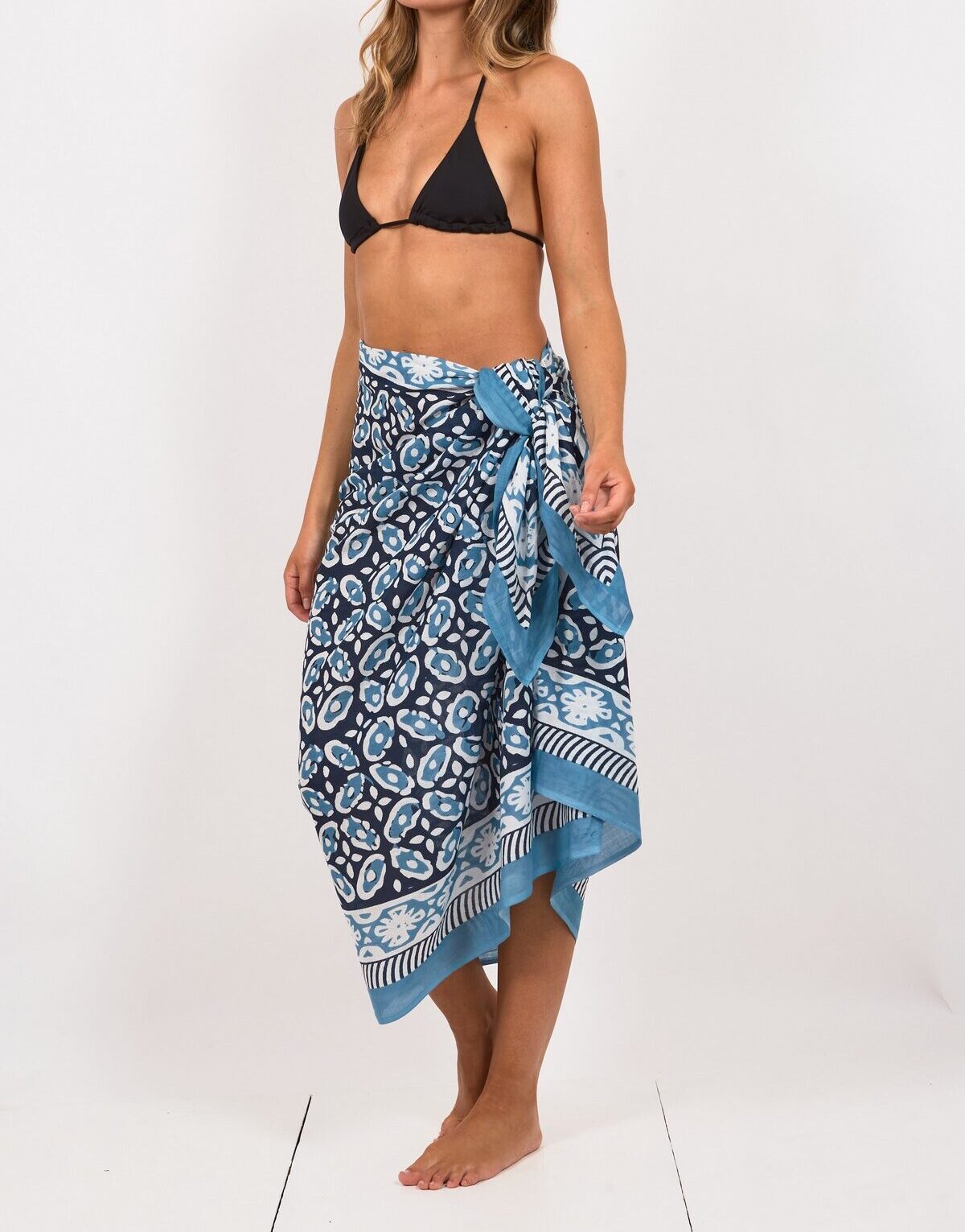 Blue sarong hot sale skirt