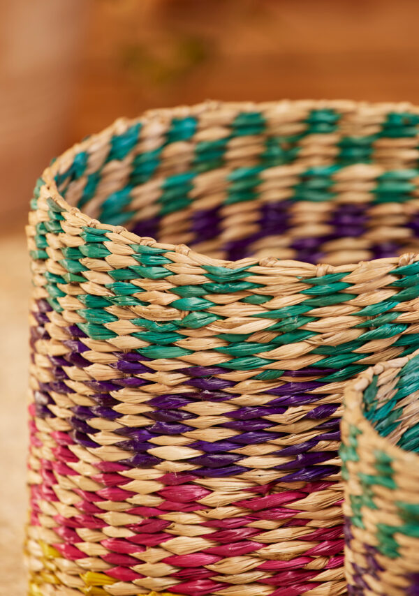 Fair trade seagrass basket Wildwood Cornwall