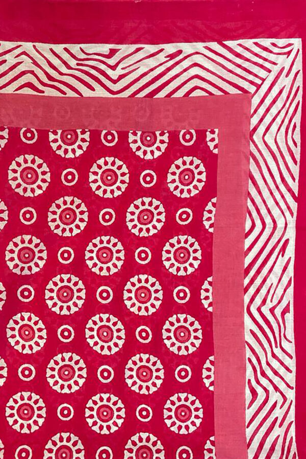 Hand printed pink sarong Pachamama