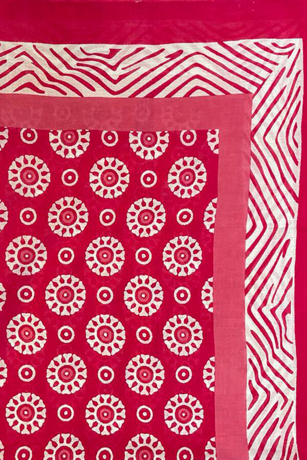 Hand printed pink sarong Pachamama