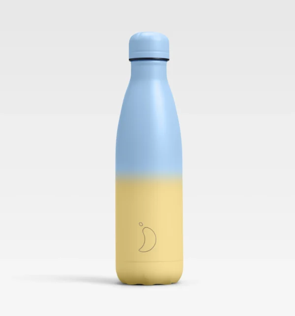 chillys gradient bottle sky blue yellow 500ml Wildwood Cornwall