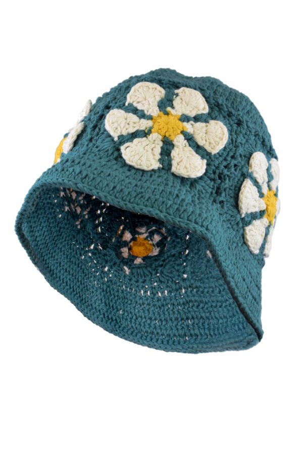 Pachamama® teal daisy bucket hat - Image 7