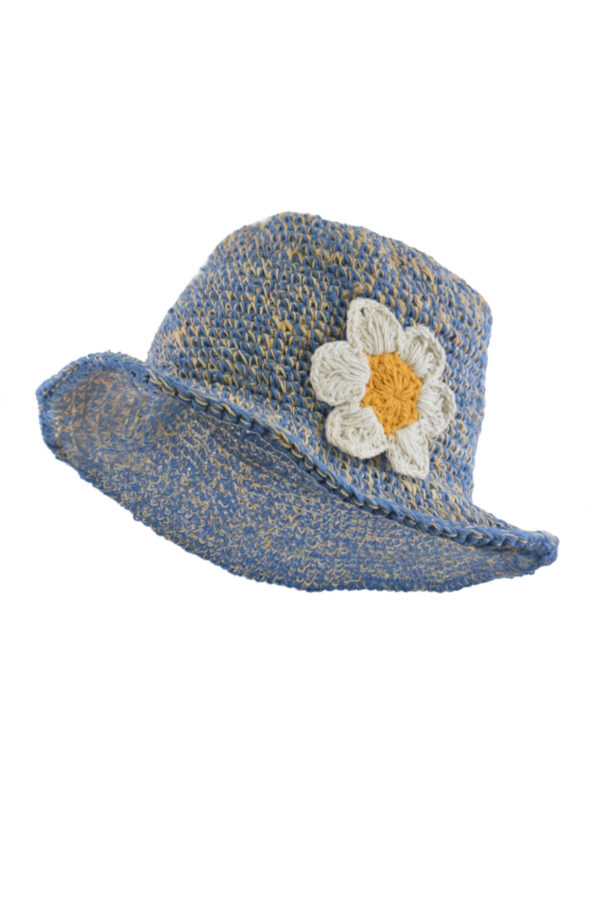 denim daisy brim hat hemp pachamama wildwood fair trade