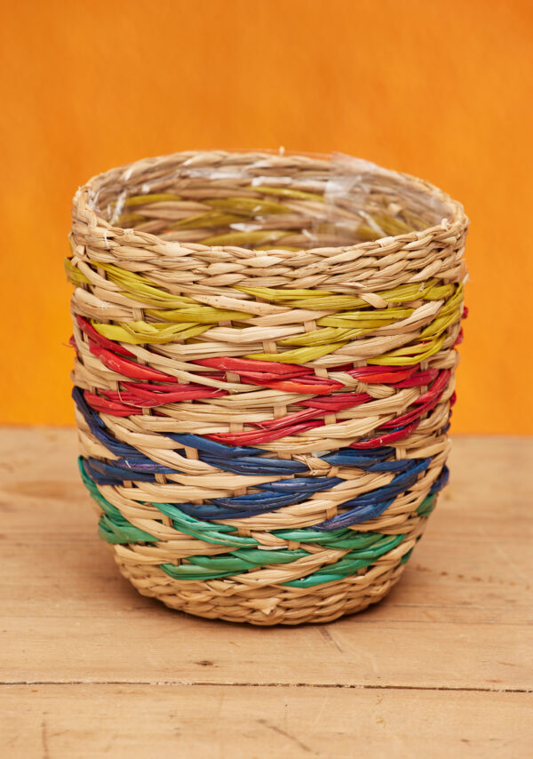 fair trade woven basket planter Wildwood Cornwall