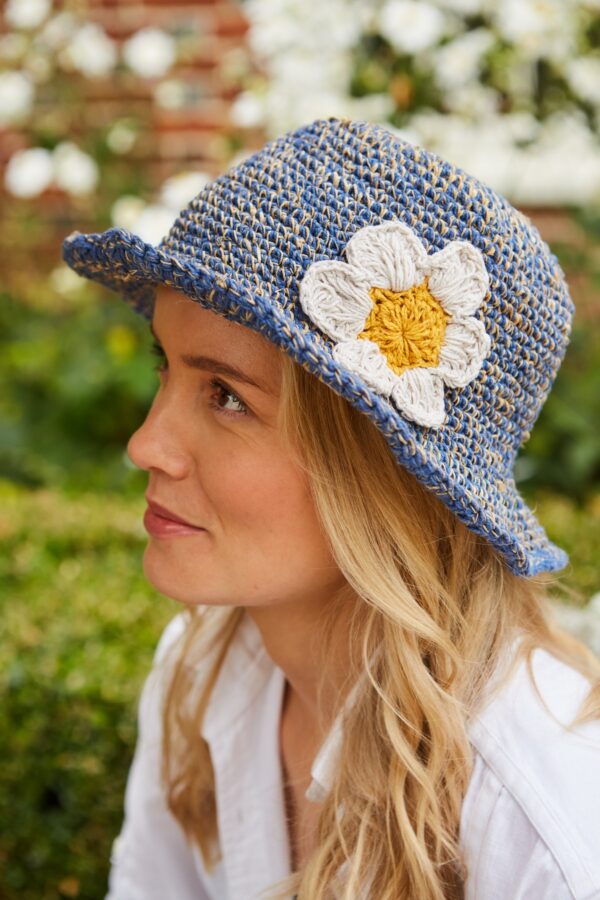 pachamama denim hemp daisy hat Wildwood cornwall