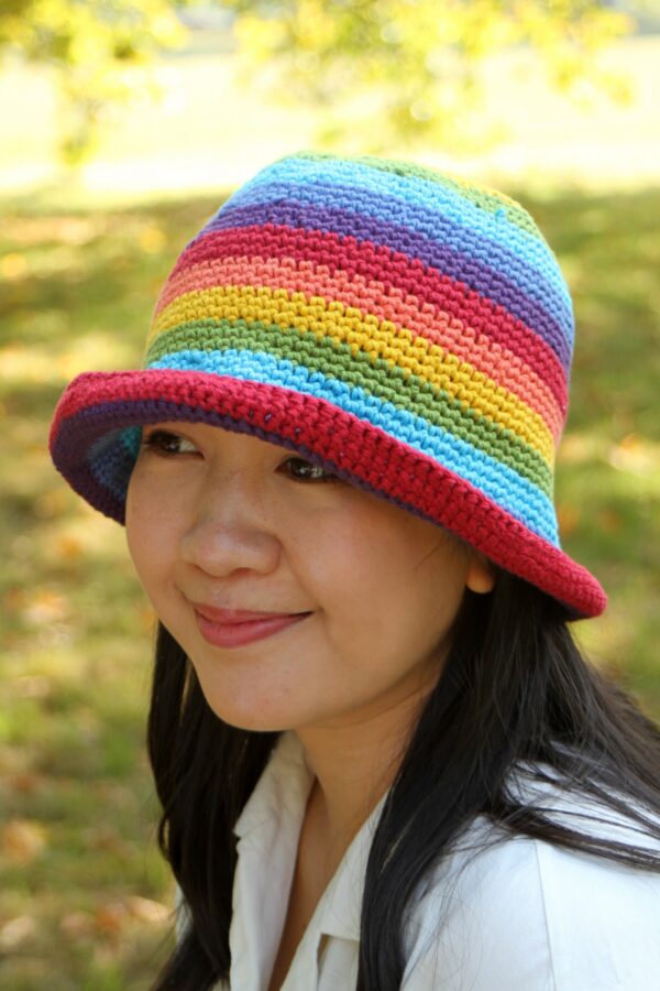 pachamama rainbow bucket hat