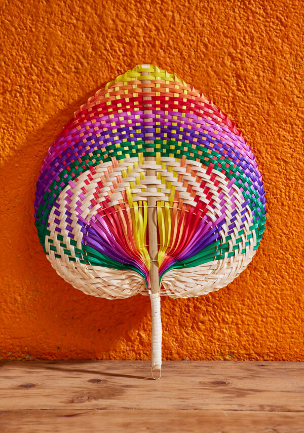 rainbow coloured wall fan fair trade wildwood cornwall