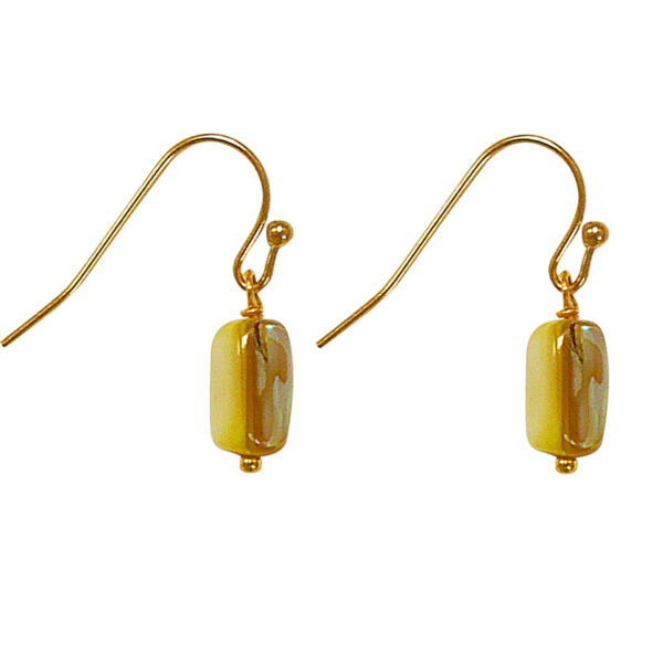 Shell amber drop earrings Wildwood Cornwall