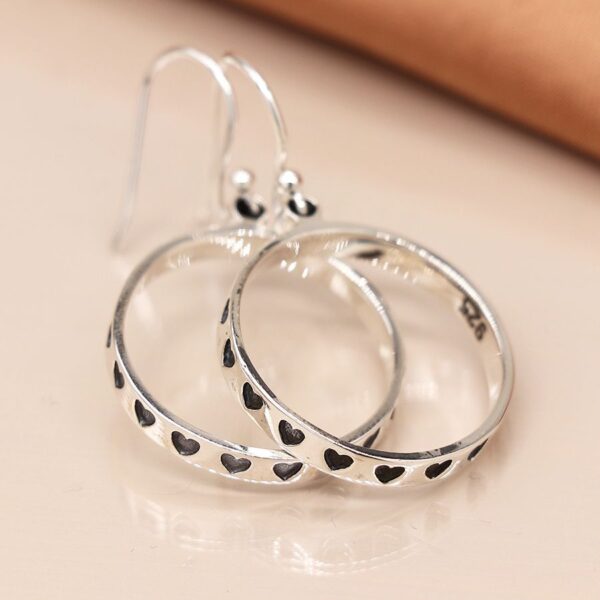 Silvers heart hoop earrings Wildwood Cornwall