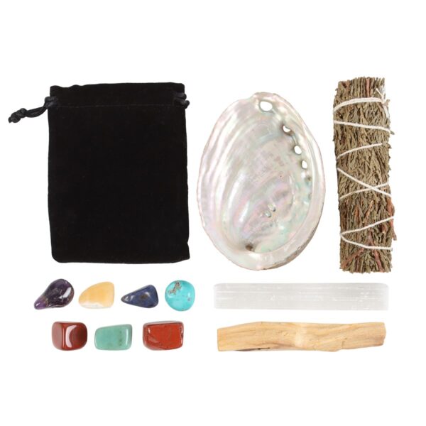 Smudge palo santo crystal wellness kit Wildwood Cornwall gift