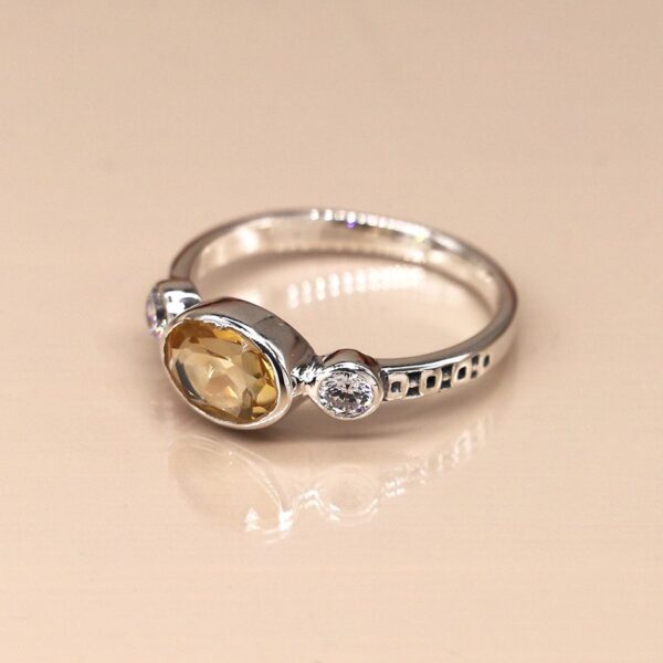 Sterling silver citrine ring Wildwood Cornwall