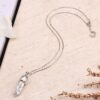 White turquoise silver crystal necklace Wildwood Cornwall
