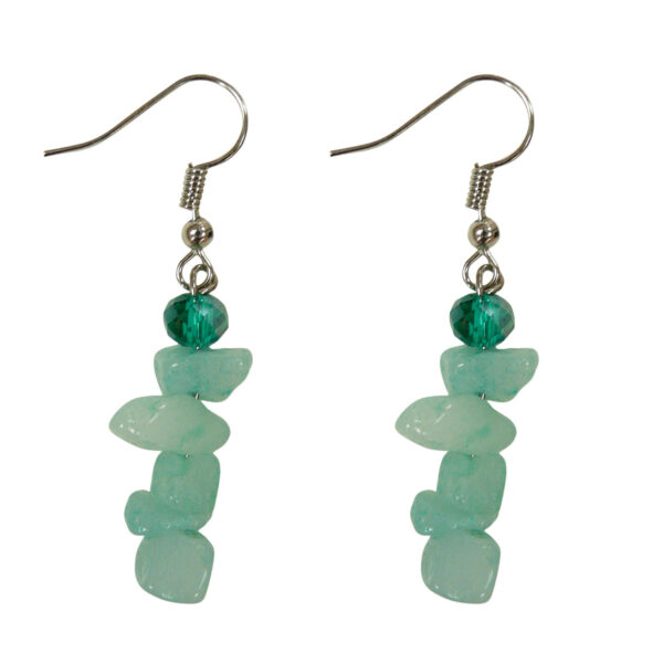 amazonite long drop earrings Wildwood Cornwall