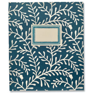 blue botanical hardback lined notebook Wildwood Cornwall