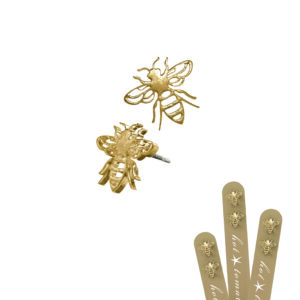 gold bees stud earrings Wildwood Cornwall